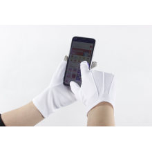 White 100% Polyester Sewn Gloves 75D Thick Police Ceremonial Antiskid Telefingers Gloves